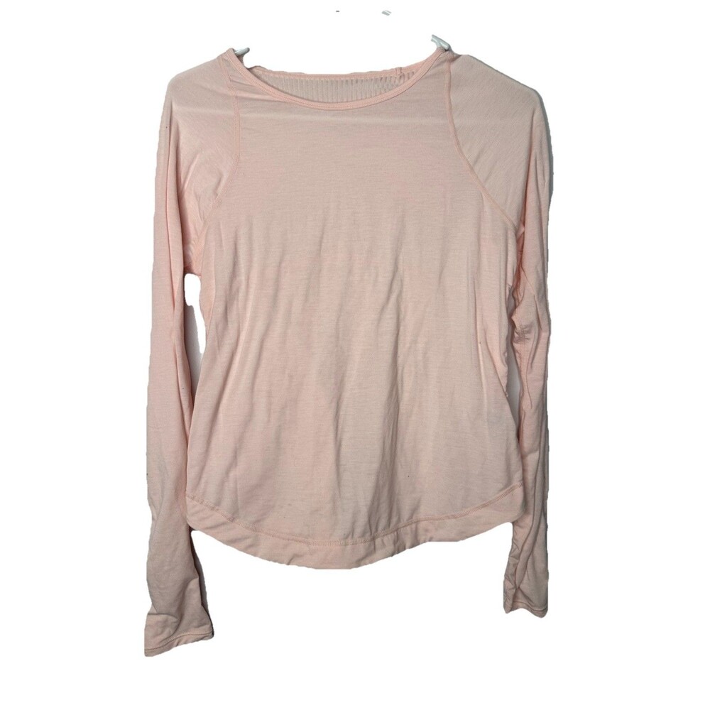 Sweaty Betty Sports Blouse Workout Top Energize Blush Pastel Pink Long Sleeve S